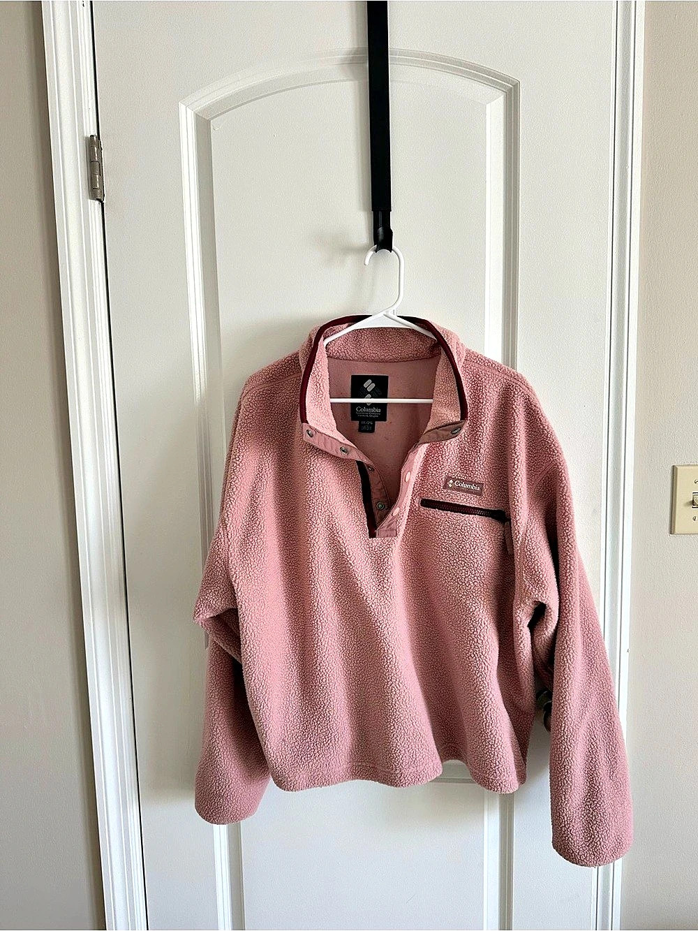 Columbia Women's Jasper Ridge Pebbled Fleece Half Snap Pullover Pink